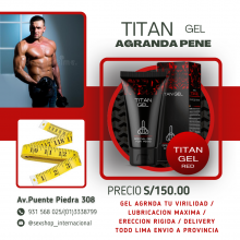 TITAN GEL ORIGINAL RUSO CREMA AGRANDA PENE SEXSHOP PTE PIEDRA